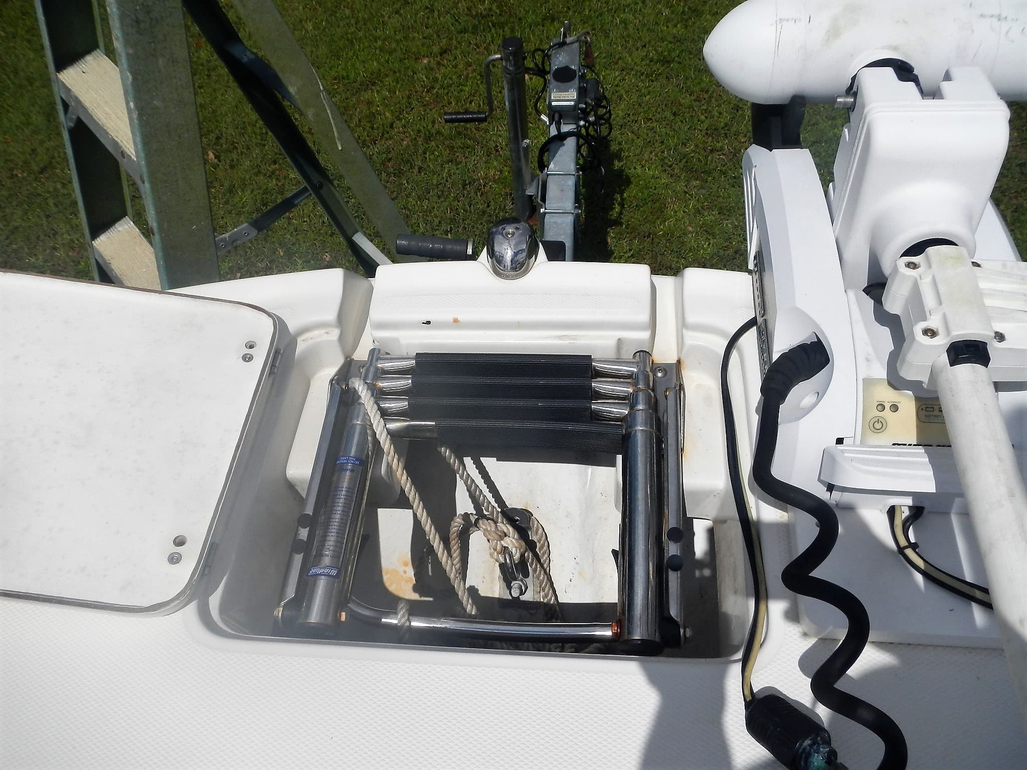Forward boarding ladder