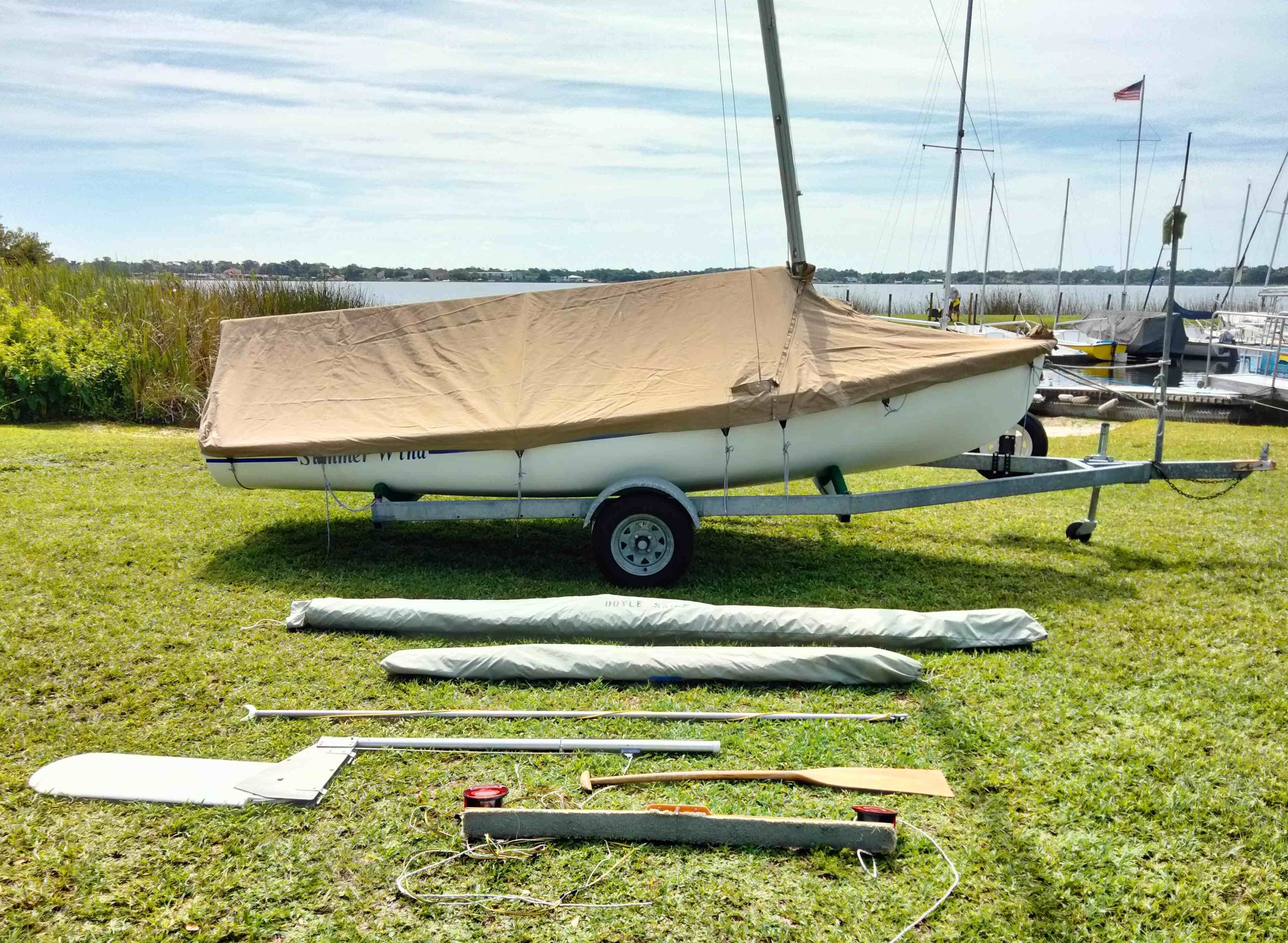 Mast-up cover and gear